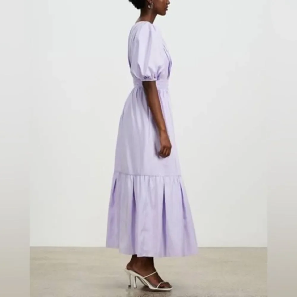NWT Self Portrait Maxi Lilac Dress One Shoulder Purple Size 2